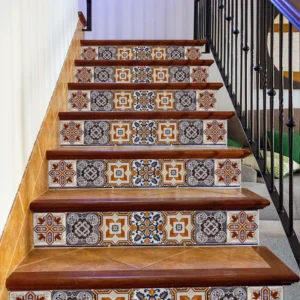 Naklejki na schody do domu – dekoracyjne, trwałe - wzór 4 (1 szt.)